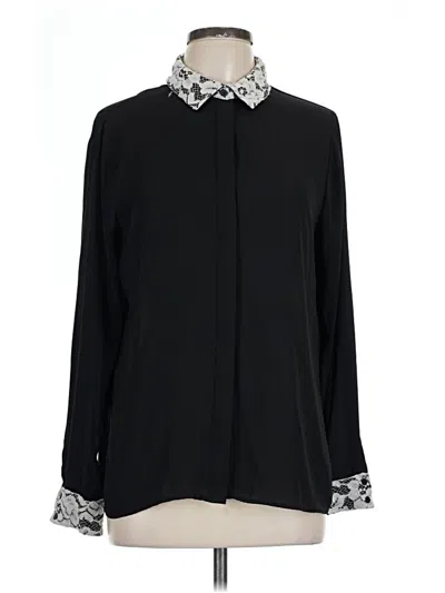 Pre-owned Catherine Catherine Malandrino Long Sleeve Blouse In Black