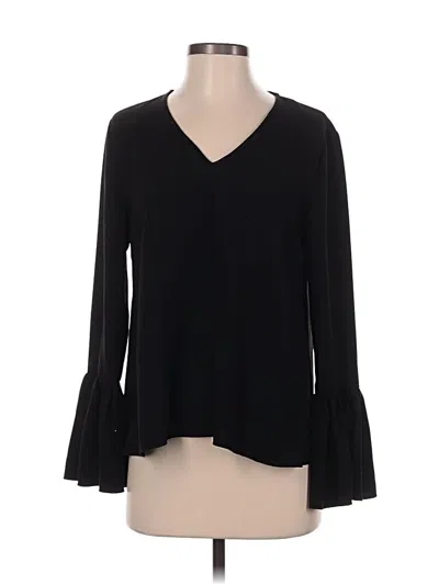 Pre-owned Catherine Catherine Malandrino Long Sleeve Blouse In Black