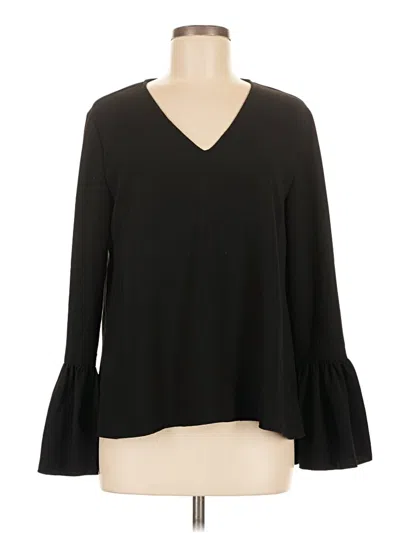 Pre-owned Catherine Catherine Malandrino Long Sleeve Blouse In Black