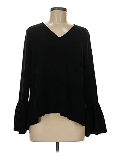 Pre-owned Catherine Catherine Malandrino Long Sleeve Blouse In Black