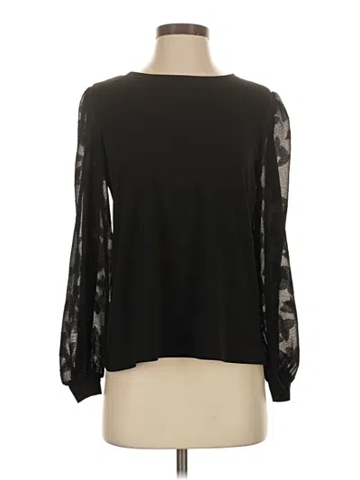Pre-owned Catherine Catherine Malandrino Long Sleeve Blouse In Black