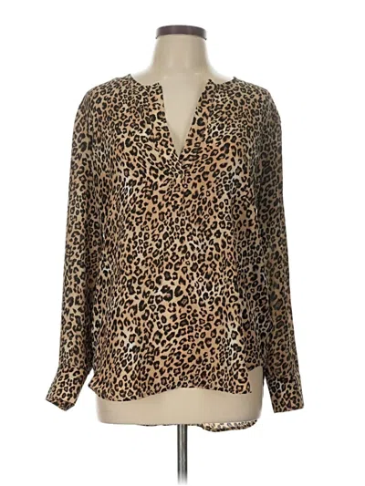 Pre-owned Catherine Catherine Malandrino Long Sleeve Blouse In Brown