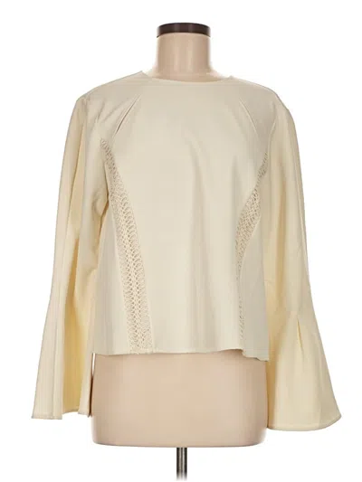 Pre-owned Catherine Catherine Malandrino Long Sleeve Blouse In Ivory