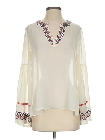 Pre-owned Catherine Catherine Malandrino Long Sleeve Blouse In Ivory