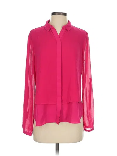 Pre-owned Catherine Catherine Malandrino Long Sleeve Blouse In Pink