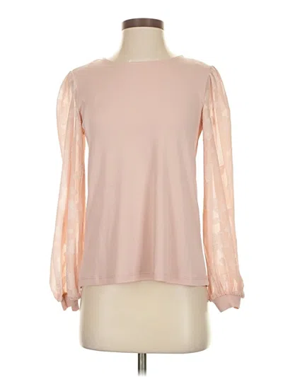 Pre-owned Catherine Catherine Malandrino Long Sleeve Blouse In Pink