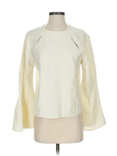 Pre-owned Catherine Catherine Malandrino Long Sleeve Blouse In White