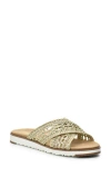 Catherine Catherine Malandrino Nettie Woven Slide Sandal In Gold