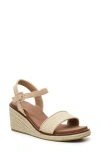 Catherine Catherine Malandrino Octobo Platform Wedge Espadrille Sandal In Beige