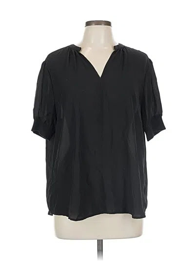 Pre-owned Catherine Catherine Malandrino Short Sleeve Blouse In Black