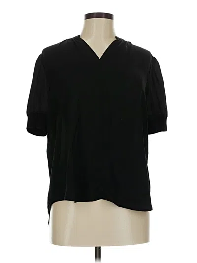 Pre-owned Catherine Catherine Malandrino Short Sleeve Blouse In Black
