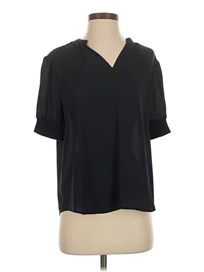 Pre-owned Catherine Catherine Malandrino Short Sleeve Blouse In Black