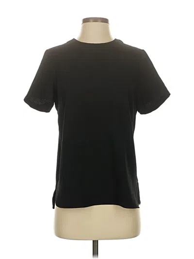 Pre-owned Catherine Catherine Malandrino Short Sleeve Top Black Crew Neck Tops