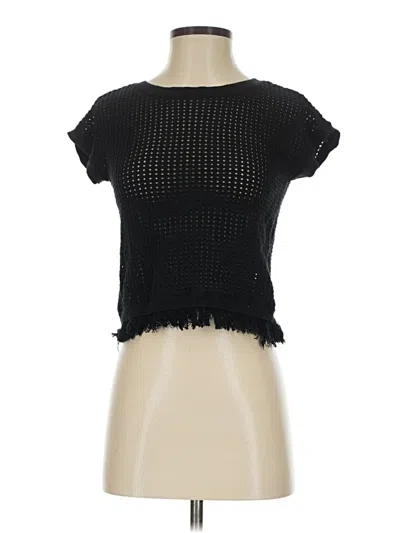 Pre-owned Catherine Catherine Malandrino Short Sleeve Top Black Strapless Neckline Tops