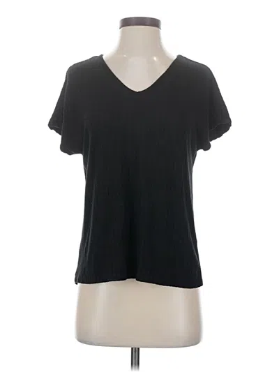 Pre-owned Catherine Catherine Malandrino Short Sleeve Top Black V-neck Tops