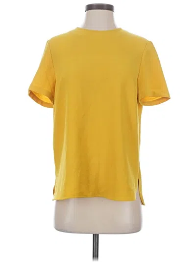 Pre-owned Catherine Catherine Malandrino Short Sleeve Top Yellow Crew Neck Tops