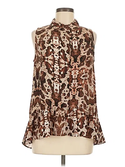 Pre-owned Catherine Catherine Malandrino Sleeveless Blouse In Brown