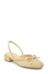 Catherine Catherine Malandrino Slingback Raffia Mule Flat In Beige