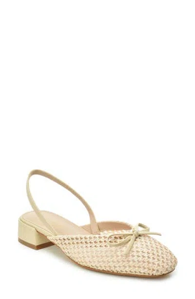 Catherine Catherine Malandrino Slingback Raffia Mule Flat In Off White