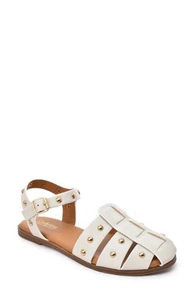 Catherine Catherine Malandrino Studded Fisherman Sandal In Bone