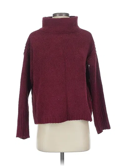 Pre-owned Catherine Catherine Malandrino Turtleneck Sweater In Burgundy