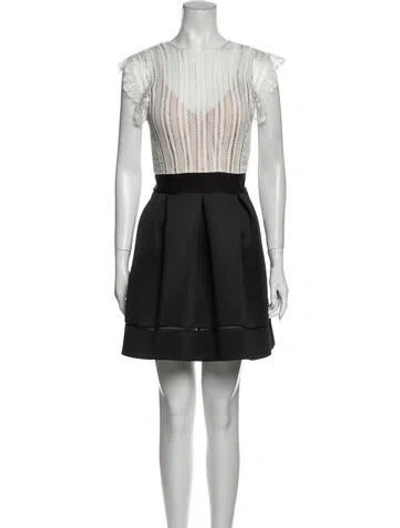 Pre-owned Catherine Deane Crew Neck Mini Dress In Multi