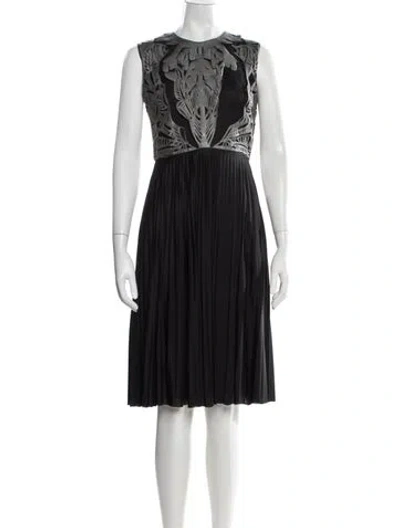 Pre-owned Catherine Deane Leather Knee-length Dress In Black