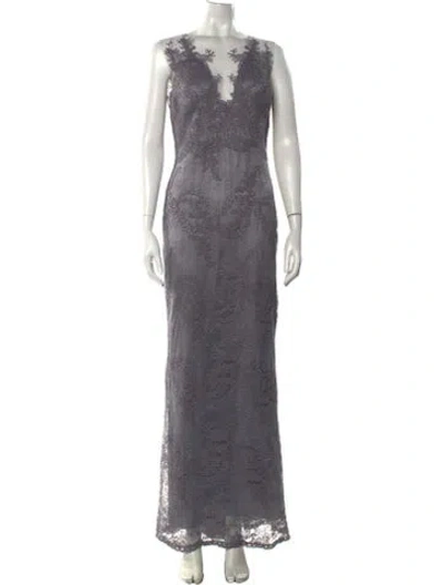 Pre-owned Catherine Deane Nylon Long Dress In Gray