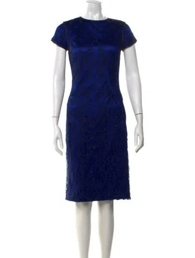 Pre-owned Catherine Deane Silk Knee-length Dress In Blue