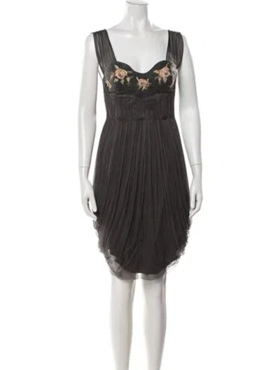 Pre-owned Catherine Deane Silk Mini Dress In White