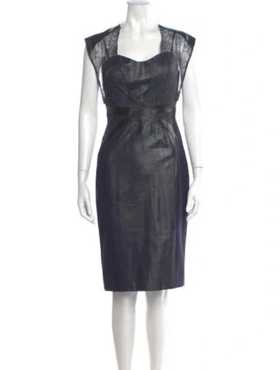 Pre-owned Catherine Deane Square Neckline Mini Dress In Multi