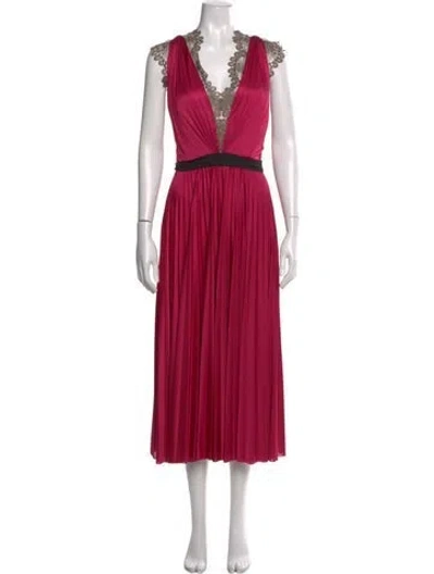 Pre-owned Catherine Deane V-neck Long Dress