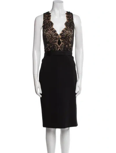 Pre-owned Catherine Deane V-neck Midi Length Dress