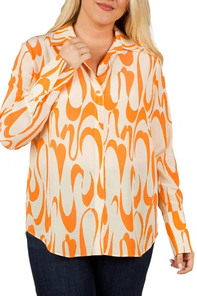 Catherine Gee Daria Blouse In Valencia In Orange