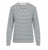 Catherine Gee Jen Relaxed Tee L/s In White/blue In Multi