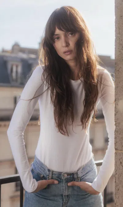 Catherine Gee Perfect Long Sleeve Tee In White