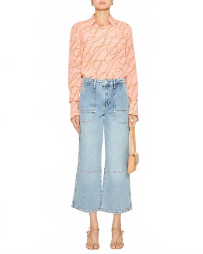 Catherine Gee Sophie Silk Blouse In Pink Chain In Multi