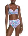 Catherine Malandrino 2pc Twist Top Bikini Set In Multi