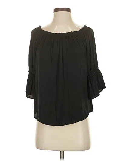 Pre-owned Catherine Malandrino 3/4 Sleeve Blouse In Black