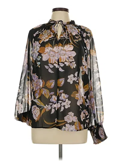 Pre-owned Catherine Malandrino 3/4 Sleeve Blouse In Black