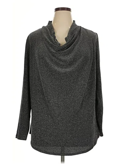 Pre-owned Catherine Malandrino 3/4 Sleeve Top Gray Cowl Neck Tops