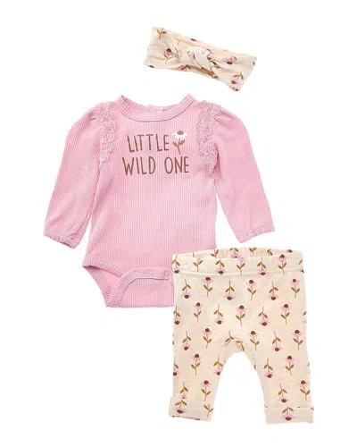 Catherine Malandrino 3pc Bodysuit Set In Pink