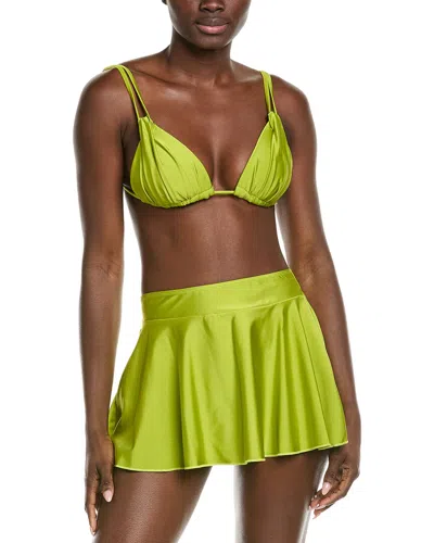 Catherine Malandrino 3pc Charms Bikini Set In Green