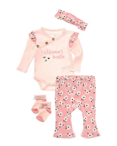 Catherine Malandrino 4pc Bodysuit Set In Pink
