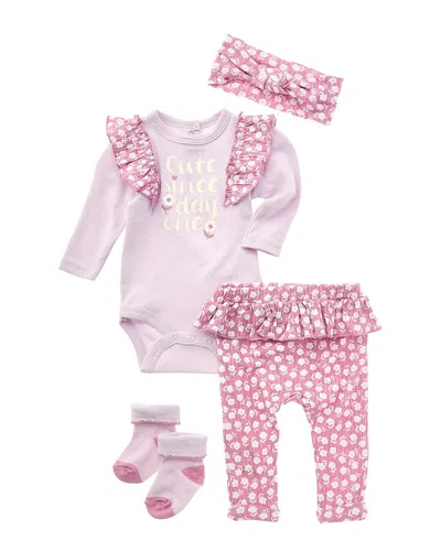 Catherine Malandrino 4pc Bodysuit Set In Pink