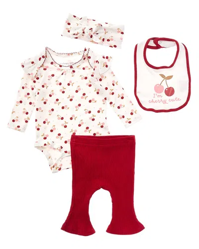 Catherine Malandrino 4pc Girls Bib Sets In Multi