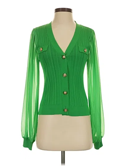 Pre-owned Catherine Malandrino Cardigan Sweater In Green