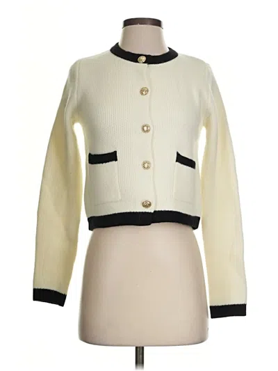 Pre-owned Catherine Malandrino Cardigan Sweater In Ivory