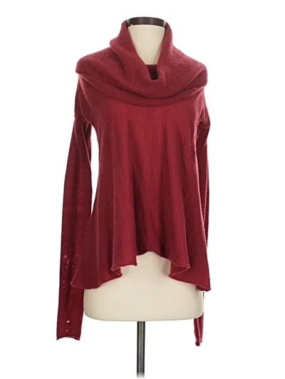 Pre-owned Catherine Malandrino Cashmere Pullover Sweater In Burgundy