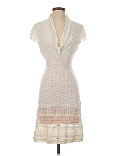 Pre-owned Catherine Malandrino Casual Dress In White